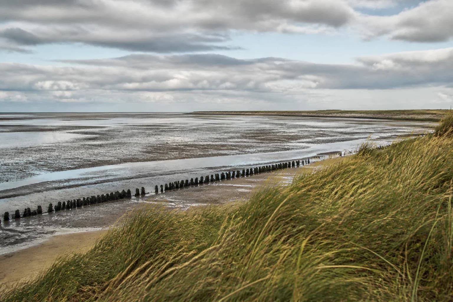 Watt und Dünen an der Nordsee als Beispiel für den Urlaubsort einer Ferienunterkunft